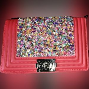 New Red Gem Stone Crystal Purse